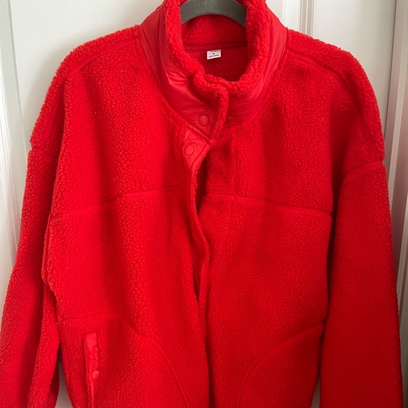 Old Navy Red Fleece Jacket - Picture 1 of 3